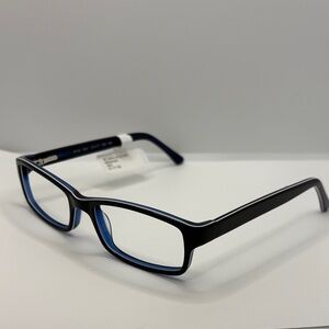Men’s Wrangler Rectangle eyeglass frames navy blue W122 NWT 51-17-135